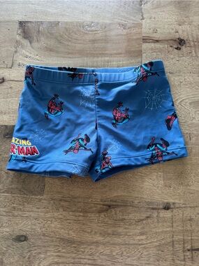 Zara Marvel Kids' Blue Spider-Man Swim Trunks size 6-7